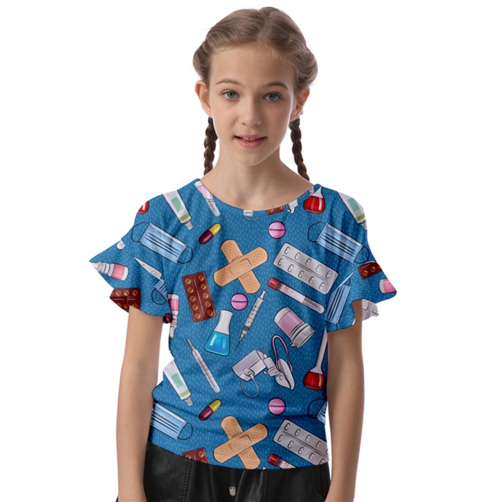 Medicine Pattern Kids  Cut Out Flutter Sleeves