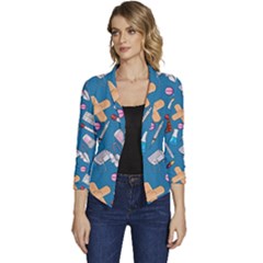 Medicine Pattern Women s Casual 3/4 Sleeve Spring Jacket by SychEva