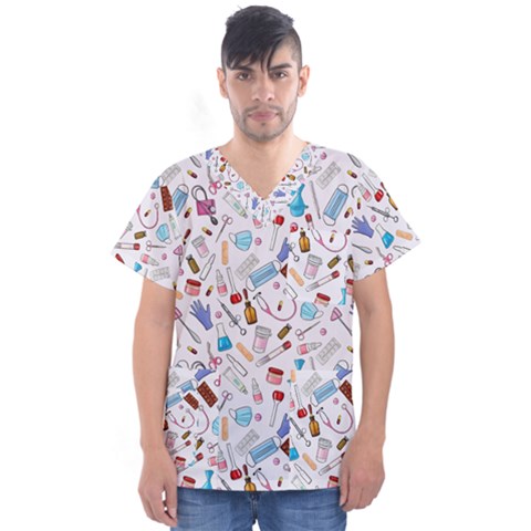 Medical Men s V-neck Scrub Top by SychEva