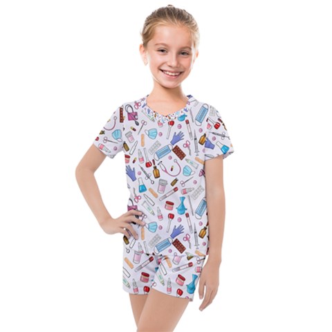 Medical Kids  Mesh Tee And Shorts Set by SychEva