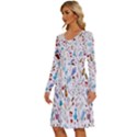 Medical Long Sleeve Dress With Pocket View2