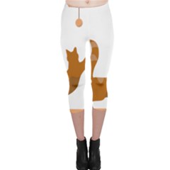 Animal Cat Pet Feline Mammal Capri Leggings  by Semog4