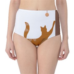 Animal Cat Pet Feline Mammal Classic High-waist Bikini Bottoms by Semog4