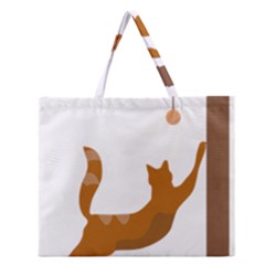 Animal Cat Pet Feline Mammal Zipper Large Tote Bag by Semog4