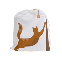 Animal Cat Pet Feline Mammal Drawstring Pouch (xl) by Semog4