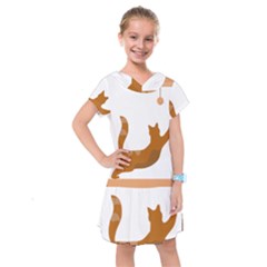 Animal Cat Pet Feline Mammal Kids  Drop Waist Dress by Semog4