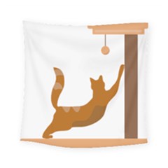 Animal Cat Pet Feline Mammal Square Tapestry (small) by Semog4