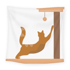 Animal Cat Pet Feline Mammal Square Tapestry (large) by Semog4