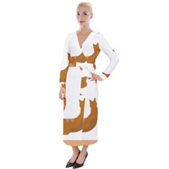 Animal Cat Pet Feline Mammal Velvet Maxi Wrap Dress by Semog4