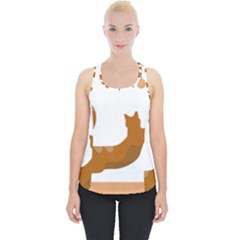 Animal Cat Pet Feline Mammal Piece Up Tank Top