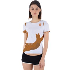 Animal Cat Pet Feline Mammal Back Cut Out Sport Tee by Semog4