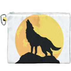 Wolf Wild Animal Night Moon Canvas Cosmetic Bag (xxxl) by Semog4