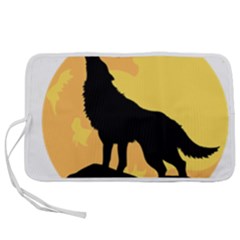 Wolf Wild Animal Night Moon Pen Storage Case (m) by Semog4