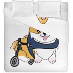 Puppy Cartoon Corgi Duvet Cover Double Side (king Size) by Semog4