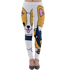 Puppy Cartoon Corgi Lightweight Velour Leggings by Semog4