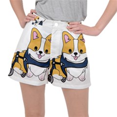 Puppy Cartoon Corgi Women s Ripstop Shorts by Semog4