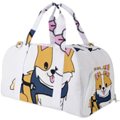 Puppy Cartoon Corgi Burner Gym Duffel Bag by Semog4