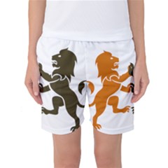 Lions Animals Wild Cats Women s Basketball Shorts by Semog4