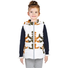 Lions Animals Wild Cats Kids  Hooded Puffer Vest by Semog4