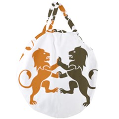 Lions Animals Wild Cats Giant Round Zipper Tote by Semog4