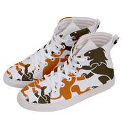 Lions Animals Wild Cats Women s Hi-top Skate Sneakers by Semog4