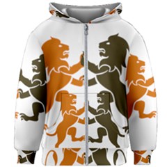 Lions Animals Wild Cats Kids  Zipper Hoodie Without Drawstring by Semog4