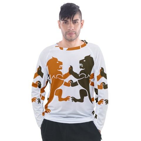 Lions Animals Wild Cats Men s Long Sleeve Raglan Tee by Semog4