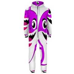 Purple Shark Fish Hooded Jumpsuit (men) by Semog4