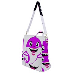 Purple Shark Fish Crossbody Backpack by Semog4