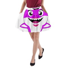 Purple Shark Fish A-line Pocket Skirt by Semog4