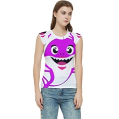 Purple Shark Fish Women s Raglan Cap Sleeve Tee by Semog4