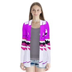 Purple Shark Fish Drape Collar Cardigan by Semog4