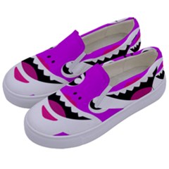 Purple Shark Fish Kids  Canvas Slip Ons by Semog4