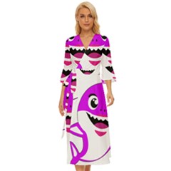 Purple Shark Fish Midsummer Wrap Dress by Semog4