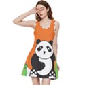 Panda Animal Orange Sun Nature Inside Out Racerback Dress View3