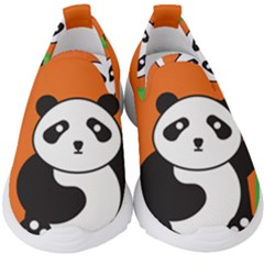 Panda Animal Orange Sun Nature Kids  Slip On Sneakers by Semog4