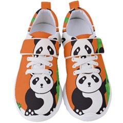 Panda Animal Orange Sun Nature Women s Velcro Strap Shoes by Semog4