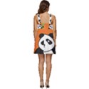 Panda Animal Orange Sun Nature Ruffle Strap Babydoll Chiffon Dress View4