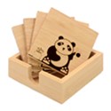 Panda Animal Orange Sun Nature Bamboo Coaster Set View1