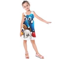 Cute Dog Dogs Animal Pet Kids  Sleeveless Dress by Semog4