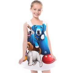 Cute Dog Dogs Animal Pet Kids  Cross Back Dress by Semog4