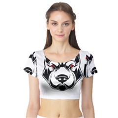 Dog Animal Mammal Bulldog Pet Short Sleeve Crop Top by Semog4