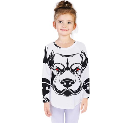 Dog Animal Mammal Bulldog Pet Kids  Long Sleeve Tee by Semog4