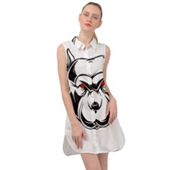 Dog Animal Mammal Bulldog Pet Sleeveless Shirt Dress by Semog4