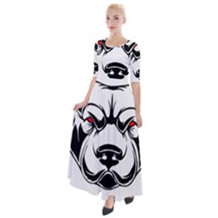 Dog Animal Mammal Bulldog Pet Half Sleeves Maxi Dress by Semog4