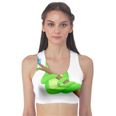 Sloth Branch Cartoon Fantasy Sports Bra by Semog4