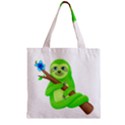 Sloth Branch Cartoon Fantasy Zipper Grocery Tote Bag View1