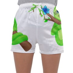 Sloth Branch Cartoon Fantasy Sleepwear Shorts by Semog4