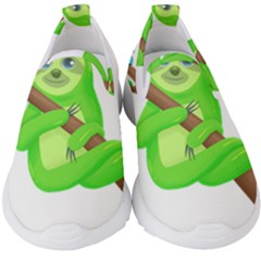 Sloth Branch Cartoon Fantasy Kids  Slip On Sneakers by Semog4