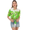 Sloth Branch Cartoon Fantasy Tie Front Shirt  View1